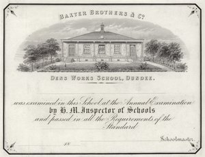 Certificado de exame da Dens Works School de English School