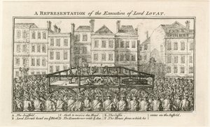 Execução de Lord Lovat (gravura) de English School