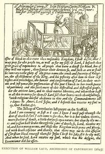Execução de William Laud, Arcebispo de Canterbury (1645) de English School