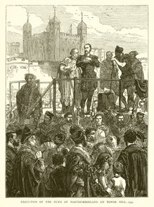 Execução do Duque de Northumberland em Tower Hill, 1553 de English School