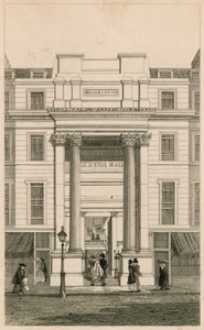 Exeter Hall, Strand, Londres; da revista Gentlemans; prova de English School
