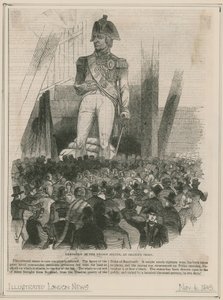 Exposição da estátua de Nelson em Charing Cross de English School