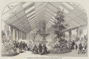 Exposição da Sociedade de Horticultura, na Champs Elysees, em Paris de English School