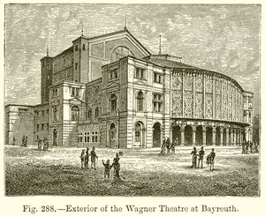 Exterior do Teatro Wagner em Bayreuth de English School