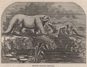 Animais extintos restaurados e exibidos no Crystal Palace de English School