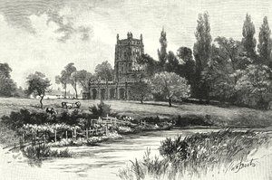 Fairford, a partir do Colne (gravura) de English School