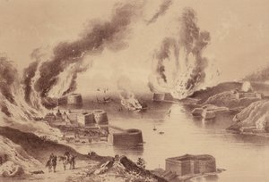 Queda de Sebastopol, Guerra da Crimeia (litografia) de English School
