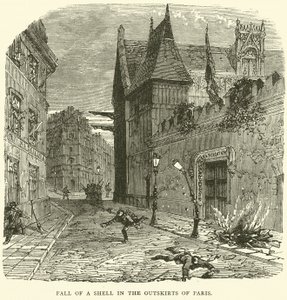 Queda de uma concha nos arredores de Paris, outubro de 1870 de English School