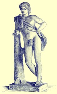 Fauno de Praxiteles, ilustração da História de Roma por Victor Duruy, publicado em 1884 (imagem digitalmente melhorada) de English School