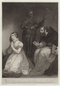 Feckenham por ordem da rainha visita Lady J Gray na torre de English School
