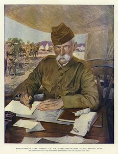 Marechal-de-campo Earl Roberts, VC, KG, Comandante-em-Chefe do Exército Britânico (litografia a cores) de English School