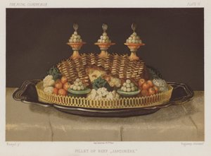 Filete de Bife "Jardiniere" (chromolitho) de English School