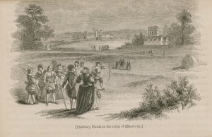 Finsbury Fields no reinado da rainha Elizabeth I de English School
