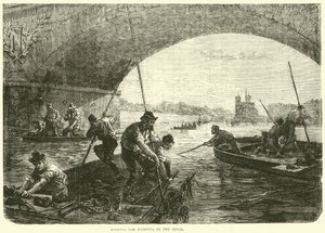 Pesca de armas no Sena, abril de 1871 de English School