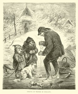 Pesca no inverno na Holanda de English School