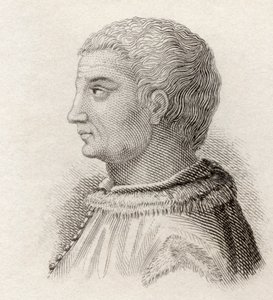 Flavio Biondo, do &39;Crabb&39;s Historical Dictionary&39;, publicado em 1825 (lito) de English School