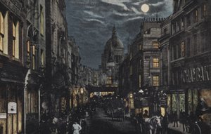 Fleet Street e St Pauls, em Londres de English School