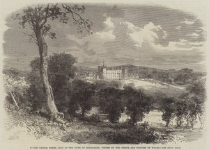 Castelo dos Andares, Kelso, Sede do Duque de Roxburghe, visitado pelo Príncipe e Princesa de Gales (gravura) de English School