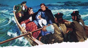 Flora Macdonald leva o jovem pretendente a segurança de English School