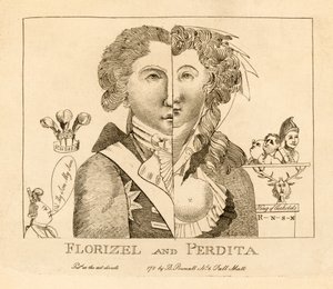 Florizel e Perdita, pub. c.1783 (gravura) de English School