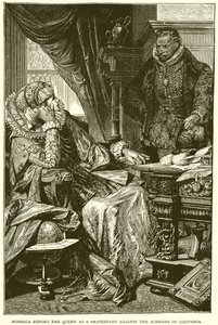 Fonseca perante a Rainha como Protestante contra os Esquemas de Colombo de English School