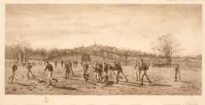 Futebol na escola de Harrow, 1887 de English School