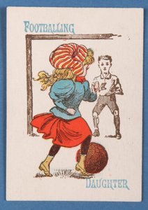 Filha do Futebol, do jogo de cartas "Famílias Felizes", c.1890-1900 de English School