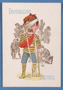 Pai do futebol, cartão de um jogo de Famílias Felizes, c.1890-1900 de English School