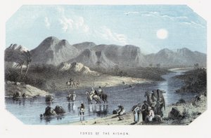 Fords of the Kishon (gravura colorida) de English School