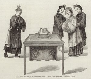 Forma de um tratado de casamento na China de English School