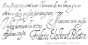 Frederic V Eleitor Palatino, b 1596, d 1632 de English School