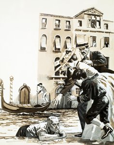 Frederick Rolfe sai de um canal em Veneza de English School