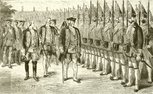 Frederick William I e seus guardas gigantes de English School