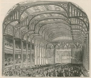 Bazar de comércio livre, Covent Garden Theatre, Londres de English School