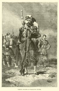 Soldado francês em ordem de marcha de English School