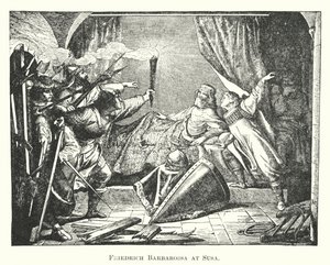 Friedrich Barbarossa em Susa (gravura) de English School