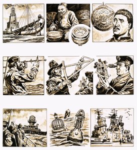Desde então até agora: Mapeando os mares (guache no papel) de English School