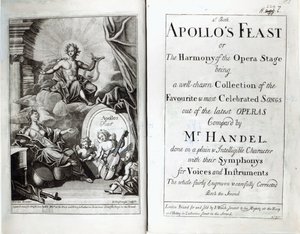 Frontispício para a festa de Apolo, c.1734 de English School
