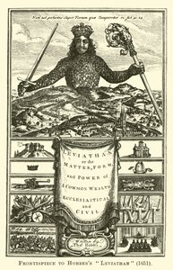 Frontispício de Hobbess Leviathan, 1651 de English School