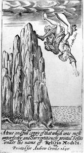 Frontispício para Religio Medici por Sir Thomas Browne, 1645 de English School