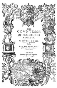 Frontispiece à condessa de Pembrokes Arcadia pelo senhor Philip Sidney, 1598 de English School