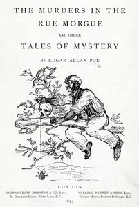 Frontispício para os assassinatos na rua Morgue e outros contos de mistério por Edgar Allan Poe, publicado em 1893 de English School