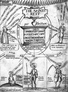 Frontispício para o descanso eterno dos santos por Richard Baxter de English School
