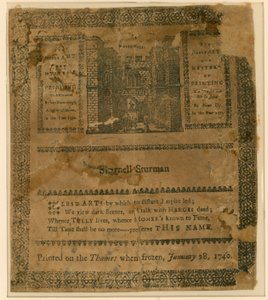 Frost Fair de 1740. Lembrança de English School