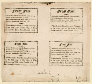 Frost Fair de 1814 - lembranças impressas no gelo de English School