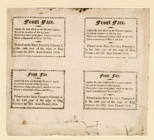 Frost Fair de 1814. Lembranças impressas no gelo de English School