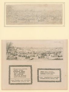 Feira da Geada no Tamisa, Lembrança Impressa para o Rei Carlos II e a Família, 1684 de English School