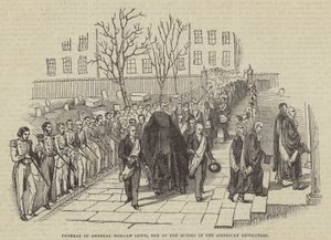 Funeral do General Morgan Lewis, um dos atores da Revolução Americana de English School