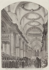 Funeral do Duque de Wellington na Catedral de São Paulo, a Procissão na Nave (gravura) de English School