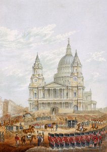 Funeral do Último Duque de Wellington (cor litho) de English School